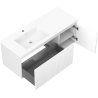 Mexen Rivel armoire de salle de bain 120 cm avec lavabo Otis gauche, 1T, 1P, rainurée, blanc mat - 91A23-12047-3-BBFF01-W18L01