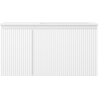 Mexen Rivel armoire de salle de bain 90 cm avec lavabo Otis à droite, 1S, 1D, rainurée, blanc mat