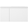 Mexen Rivel meuble de salle de bain 90 cm avec lavabo Otis droite, 1S, 1D, rainuré, blanc mat - 91A23-09047-3-BBFF01-W18P01