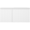 Mexen Rivel armoire de salle de bain 100 cm avec lavabo Otis à droite, 1S, 1D, rainurée, blanc mat