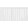 Mexen Rivel meuble de salle de bain 100 cm avec lavabo Otis à droite, 1T, 1P, rainuré, blanc mat - 91A23-10047-3-BBFF01-W18P01