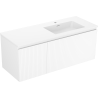 Mexen Rivel meuble de salle de bain 120 cm avec lavabo Otis droit, 1S, 1D, rainuré, blanc mat - 91A23-12047-3-BBFF01-W18P01