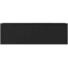 Mexen Rivel meuble de salle de bains 160 cm avec lavabo Otis à droite, 1S, 1D, rainuré, noir mat - 91A23-16047-3-BBFF71-W18P71