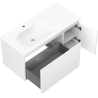 Mexen Orio armoire de salle de bain 90 cm avec lavabo Vela à gauche, 1S, 1D, blanc mat - 91A13-09047-3-BBFF01-W23L01