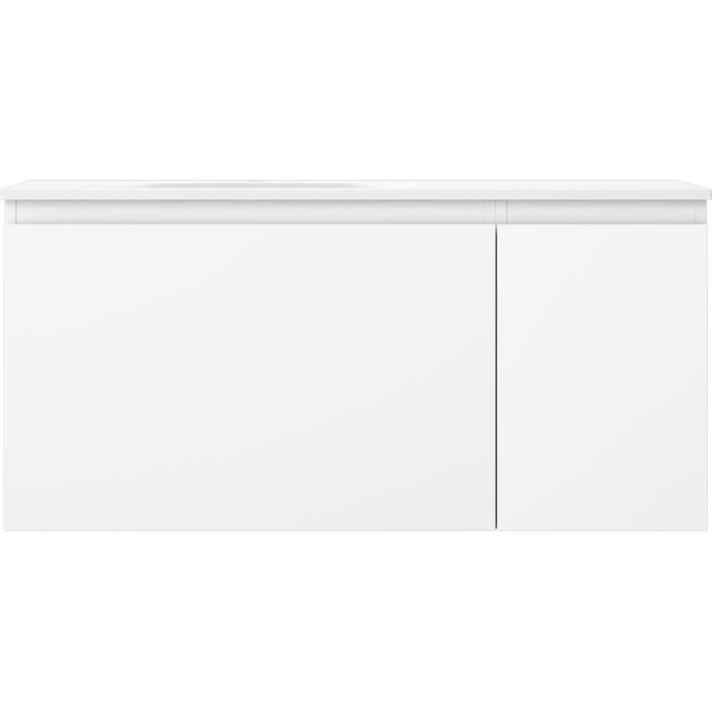 Mexen Orio armoire de salle de bain 90 cm avec lavabo Vela à gauche, 1S, 1D, blanc mat - 91A13-09047-3-BBFF01-W23L01
