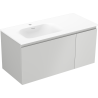 Mexen Orio armoire de salle de bains 90 cm avec vasque Vela gauche, 1S, 1D, gris mat/blanc mat - 91A13-09047-3-BBFF62-W23L01