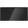 Mexen Orio armoire de salle de bain 90 cm avec lavabo Vela à gauche, 1T, 1P, noir brillant/noir mat