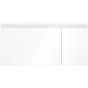 Mexen Orio armoire de salle de bain 100 cm avec lavabo Vela à gauche, 1S, 1D, blanche brillante - 91A13-10047-3-BBFF00-W23L00