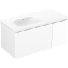 Mexen Orio armoire de salle de bain 100 cm avec lavabo Vela gauche, 1S, 1D, blanc mat - 91A13-10047-3-BBFF01-W23L01