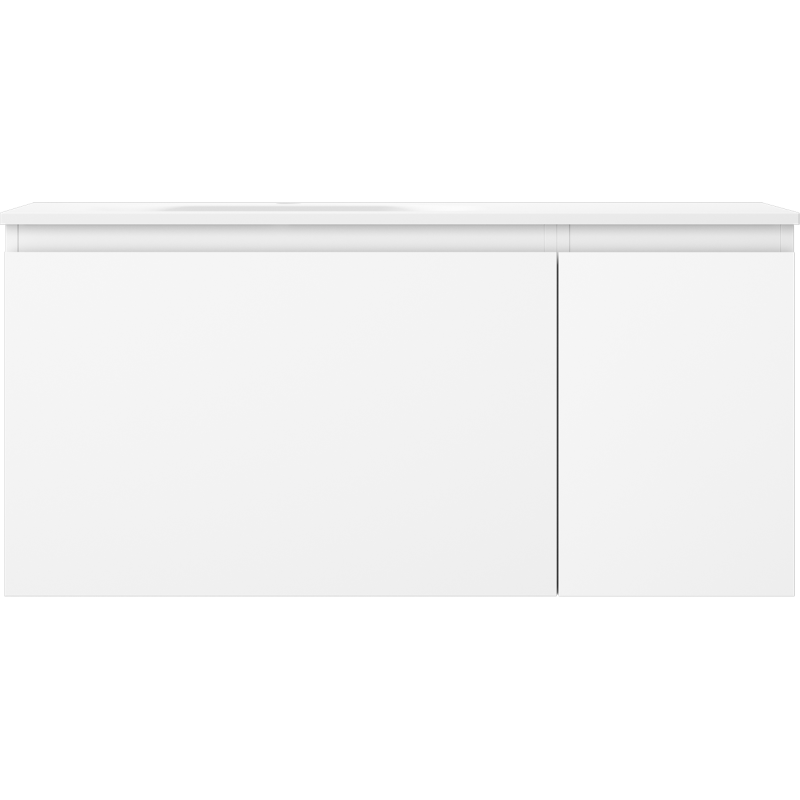 Mexen Orio armoire de salle de bain 100 cm avec lavabo Vela gauche, 1S, 1D, blanc mat - 91A13-10047-3-BBFF01-W23L01