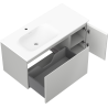 Mexen Orio meuble de salle de bains 100 cm avec lavabo Vela gauche, 1S, 1D, gris mat/blanc mat - 91A13-10047-3-BBFF62-W23L01