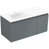 Mexen Orio meuble de salle de bain 100 cm avec lavabo Vela gauche, 1S, 1D, graphite mat/blanc mat - 91A13-10047-3-BBFF66-W23L01