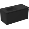 Mexen Orio meuble de salle de bain 100 cm avec lavabo Vela gauche, 1S, 1D, noir mat - 91A13-10047-3-BBFF71-W23L71