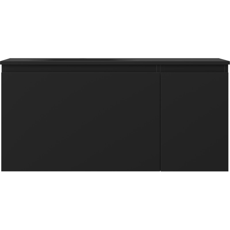 Mexen Orio armoire de salle de bain 100 cm avec lavabo Vela gauche, 1S, 1D, noir mat - 91A13-10047-3-BBFF71-W23L71