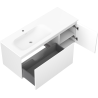 Mexen Orio armoire de salle de bain 120 cm avec lavabo Vela gauche, 1S, 1D, blanc mat - 91A13-12047-3-BBFF01-W23L01