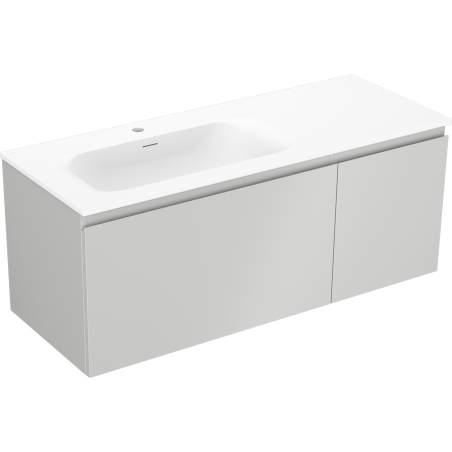 Mexen Orio Armoire de salle de bain 120 cm avec lavabo Vela gauche, 1T, 1P, gris mat/blanc mat - 91A13-12047-3-BBFF62-W23L01