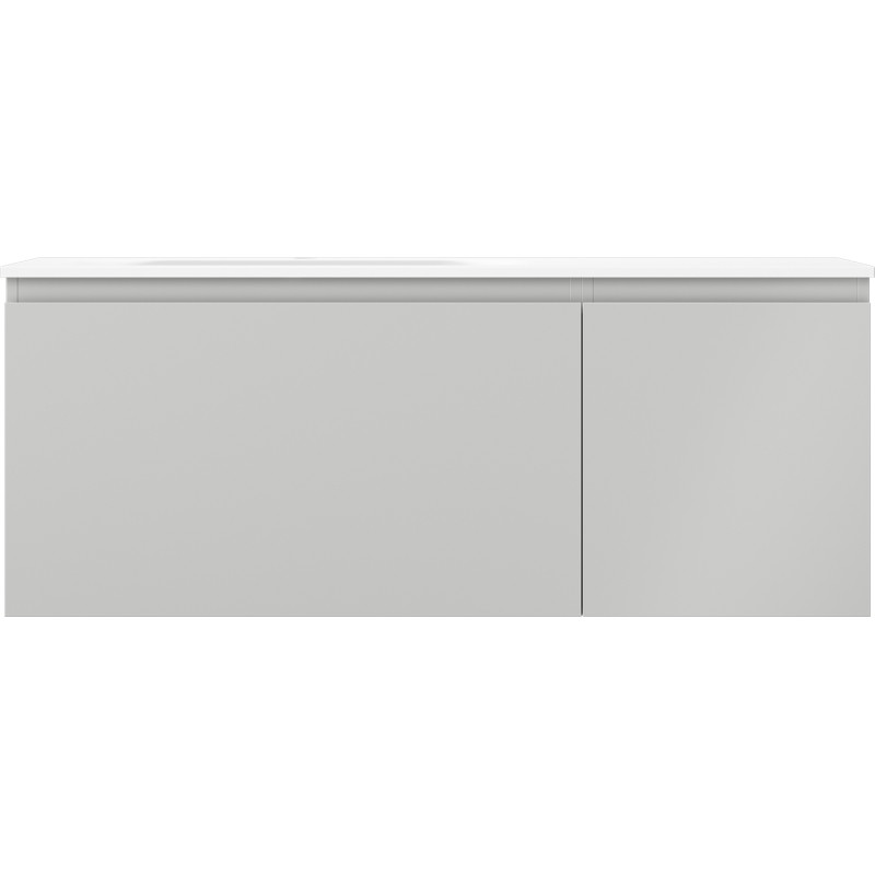 Mexen Orio Armoire de salle de bain 120 cm avec lavabo Vela gauche, 1T, 1P, gris mat/blanc mat - 91A13-12047-3-BBFF62-W23L01
