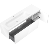Mexen Orio meuble de salle de bain 160 cm avec lavabo Vela gauche, 1S, 1D, blanc brillant - 91A13-16047-3-BBFF00-W23L00