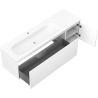 Mexen Orio meuble de salle de bain 160 cm avec lavabo Vela gauche, 1S, 1D, blanc mat - 91A13-16047-3-BBFF01-W23L01