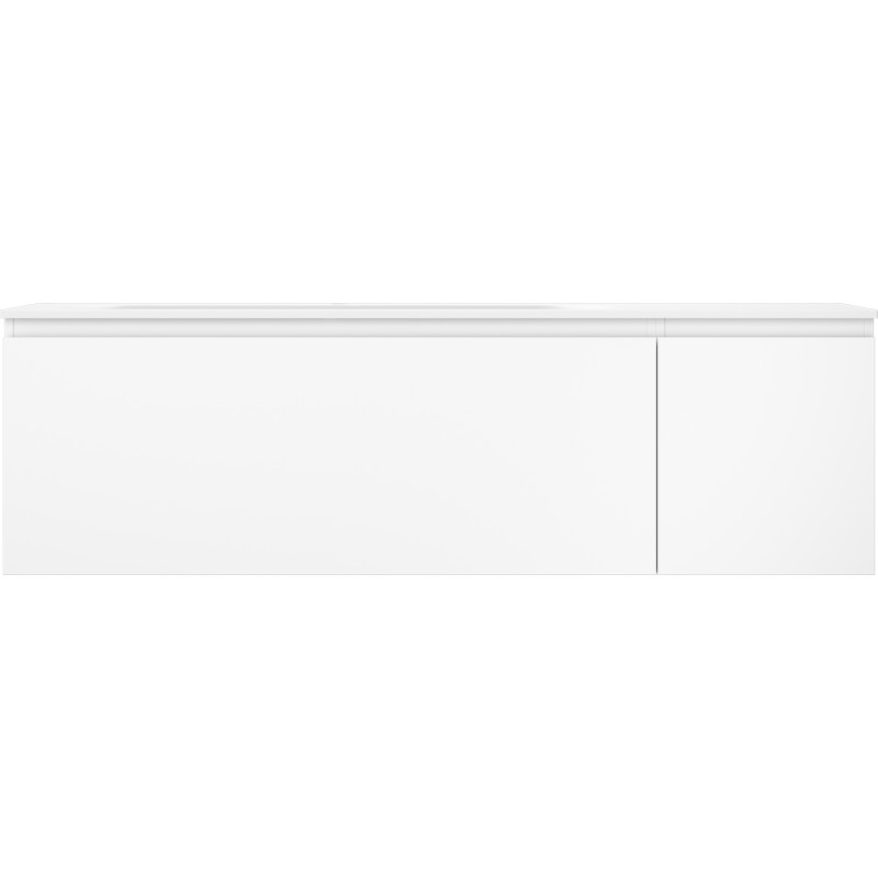 Mexen Orio meuble de salle de bain 160 cm avec lavabo Vela gauche, 1S, 1D, blanc mat - 91A13-16047-3-BBFF01-W23L01