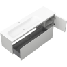 Mexen Orio meuble de salle de bain 160 cm avec lavabo Vela gauche, 1S, 1D, gris mat/blanc mat - 91A13-16047-3-BBFF62-W23L01