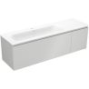 Mexen Orio meuble de salle de bain 160 cm avec lavabo Vela gauche, 1S, 1D, gris mat/blanc mat - 91A13-16047-3-BBFF62-W23L01