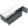 Mexen Orio meuble de salle de bain 160 cm avec lavabo Vela gauche, 1S, 1D, graphite mat/blanc mat - 91A13-16047-3-BBFF66-W23L01