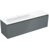 Mexen Orio meuble de salle de bain 160 cm avec lavabo Vela gauche, 1S, 1D, graphite mat/blanc mat - 91A13-16047-3-BBFF66-W23L01