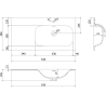 Mexen Orio meuble de salle de bains 90 cm avec lavabo Vela à droite, 1S, 1D, blanc brillant - 91A13-09047-3-BBFF00-W23P00