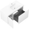 Mexen Orio armoire de salle de bains 90 cm avec lavabo Vela droit, 1S, 1D, blanc mat - 91A13-09047-3-BBFF01-W23P01