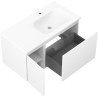 Mexen Orio meuble de salle de bain 90 cm avec lavabo Vela droit, 1S, 1D, blanc mat - 91A13-09047-3-BBFF01-W23P01