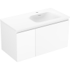 Mexen Orio armoire de salle de bains 90 cm avec lavabo Vela droit, 1S, 1D, blanc mat - 91A13-09047-3-BBFF01-W23P01