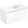 Mexen Orio meuble de salle de bain 90 cm avec lavabo Vela droit, 1S, 1D, blanc mat - 91A13-09047-3-BBFF01-W23P01