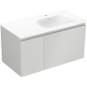 Mexen Orio meuble salle de bain 90 cm avec lavabo Vela à droite, 1S, 1D, gris mat/blanc mat - 91A13-09047-3-BBFF62-W23P01