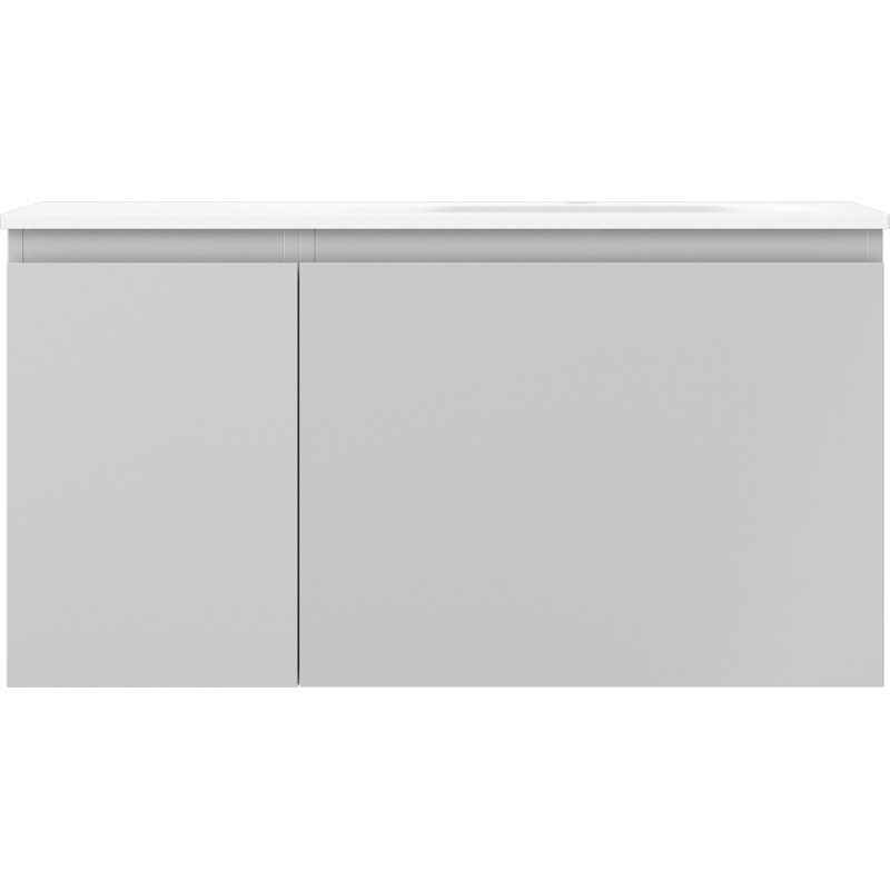 Mexen Orio meuble de salle de bain 90 cm avec lavabo Vela droit, 1S, 1D, gris mat/blanc mat - 91A13-09047-3-BBFF62-W23P01