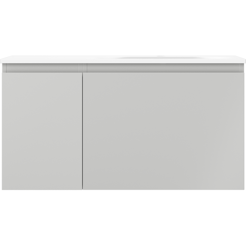 Mexen Orio meuble salle de bain 90 cm avec lavabo Vela à droite, 1S, 1D, gris mat/blanc mat - 91A13-09047-3-BBFF62-W23P01