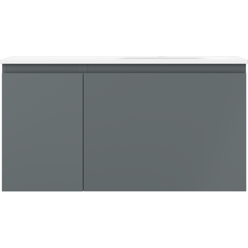 Mexen Orio meuble de salle de bains 90 cm avec lavabo Vela droit, 1S, 1D, graphite mat/blanc mat - 91A13-09047-3-BBFF66-W23P01