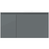 Mexen Orio meuble de salle de bains 90 cm avec lavabo Vela droit, 1S, 1D, graphite mat/blanc mat - 91A13-09047-3-BBFF66-W23P01