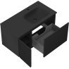 Mexen Orio meuble de salle de bain 90 cm avec lavabo Vela à droite, 1S, 1D, noir mat - 91A13-09047-3-BBFF71-W23P71