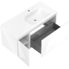Mexen Orio armoire de salle de bain 100 cm avec lavabo Vela droite, 1S, 1D, blanc brillant - 91A13-10047-3-BBFF00-W23P00