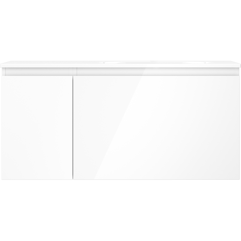 Mexen Orio armoire de salle de bain 100 cm avec lavabo Vela droite, 1S, 1D, blanc brillant - 91A13-10047-3-BBFF00-W23P00