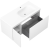 Mexen Orio meuble de salle de bain 100 cm avec lavabo Vela droite, 1S, 1D, blanc mat - 91A13-10047-3-BBFF01-W23P01
