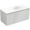 Mexen Orio meuble de salle de bains 100 cm avec lavabo Vela droit, 1S, 1D, gris mat/blanc mat - 91A13-10047-3-BBFF62-W23P01