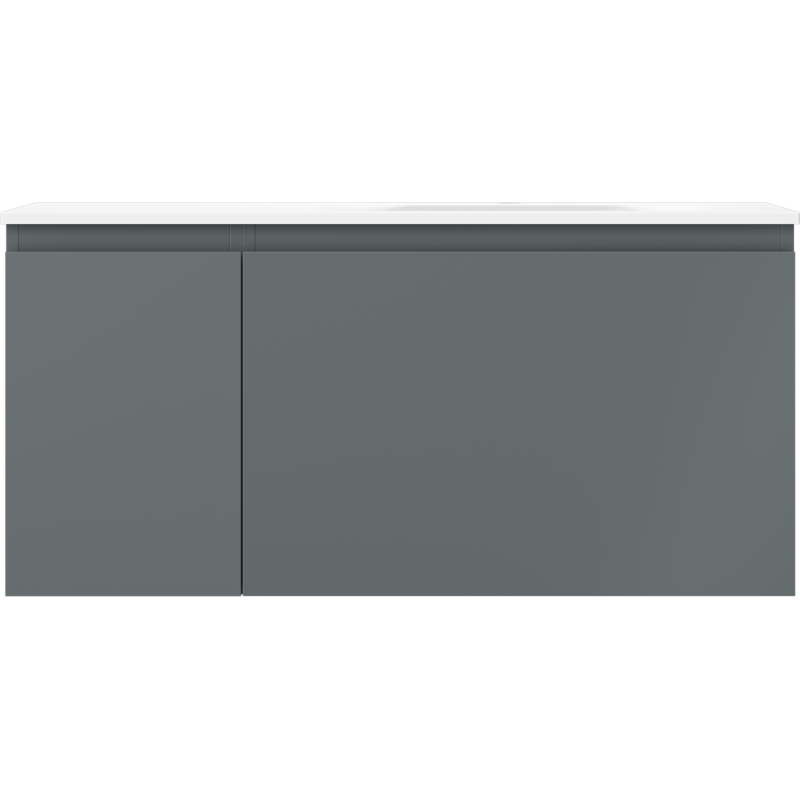 Mexen Orio meuble de salle de bain 100 cm avec lavabo Vela droit, 1S, 1D, graphite mat/blanc mat - 91A13-10047-3-BBFF66-W23P01
