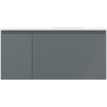 Mexen Orio meuble de salle de bain 100 cm avec lavabo Vela droit, 1S, 1D, graphite mat/blanc mat - 91A13-10047-3-BBFF66-W23P01