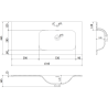Mexen Orio meuble de salle de bain 100 cm avec lavabo Vela droit, 1S, 1D, graphite mat/blanc mat - 91A13-10047-3-BBFF66-W23P01