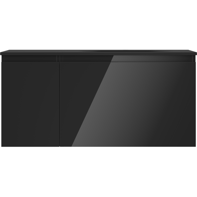 Mexen Orio armoire de salle de bain 100 cm avec lavabo Vela à droite, 1S, 1D, noir brillant/noir mat