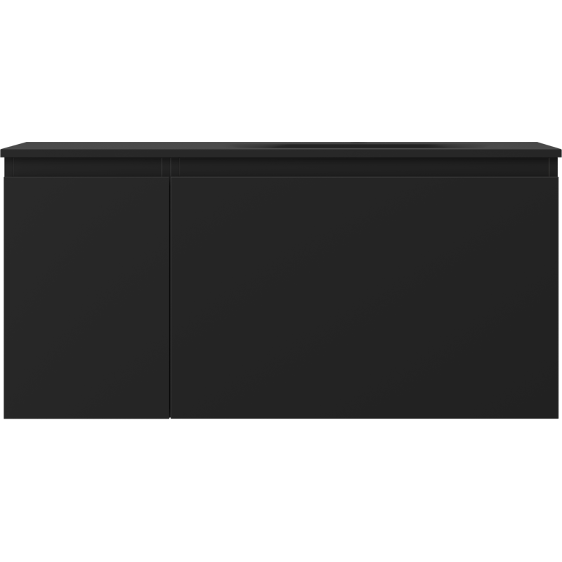 Mexen Orio armoire de salle de bain 100 cm avec lavabo Vela à droite, 1S, 1D, noir mat - 91A13-10047-3-BBFF71-W23P71