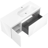 Mexen Orio armoire de salle de bain 120 cm avec lavabo Vela à droite, 1T, 1P, blanc brillant - 91A13-12047-3-BBFF00-W23P00