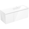 Mexen Orio armoire de salle de bain 120 cm avec lavabo Vela à droite, 1T, 1P, blanc brillant - 91A13-12047-3-BBFF00-W23P00